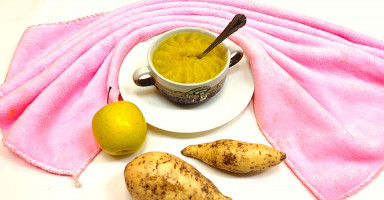 طريقة عمل وصفة البطاطا الحلوة مع التفاح للرضع