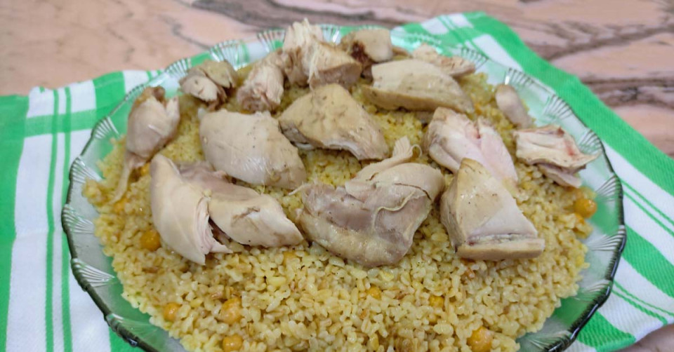 البرغل بالدجاج بالطريقة السورية