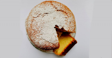 كيكة البرتقال الإسفنجية بدون بيض