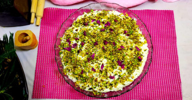 طريقة عمل المدلوقة الشامية بالقشطة والفستق