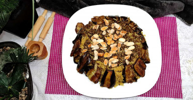 طريقة عمل المقلوبة الفلسطينية باللحمة المفرومة