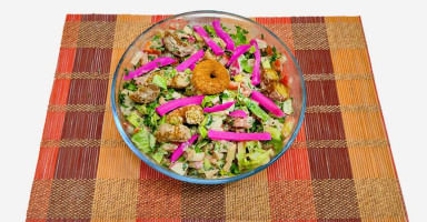 سلطة الفلافل بصوص الطحينية