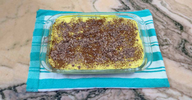 قالب بسكويت الشاي والكريم كراميل